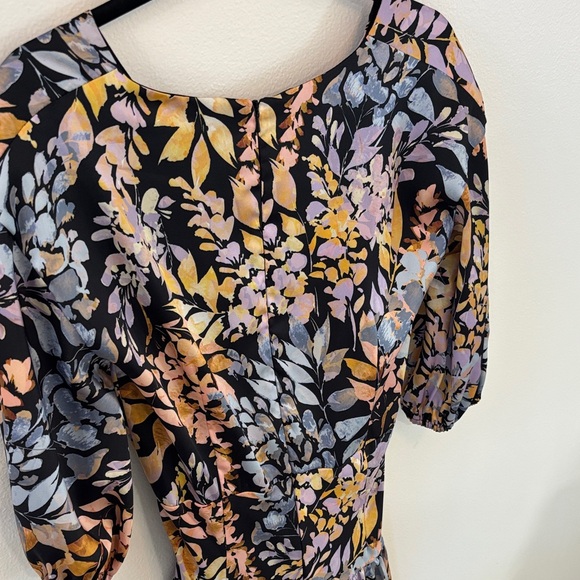 Monique Lhuillier | Floral Print Midi Dress Sz 8 - Picture 6 of 8